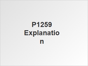 Car Trouble Code P1259 Explanation